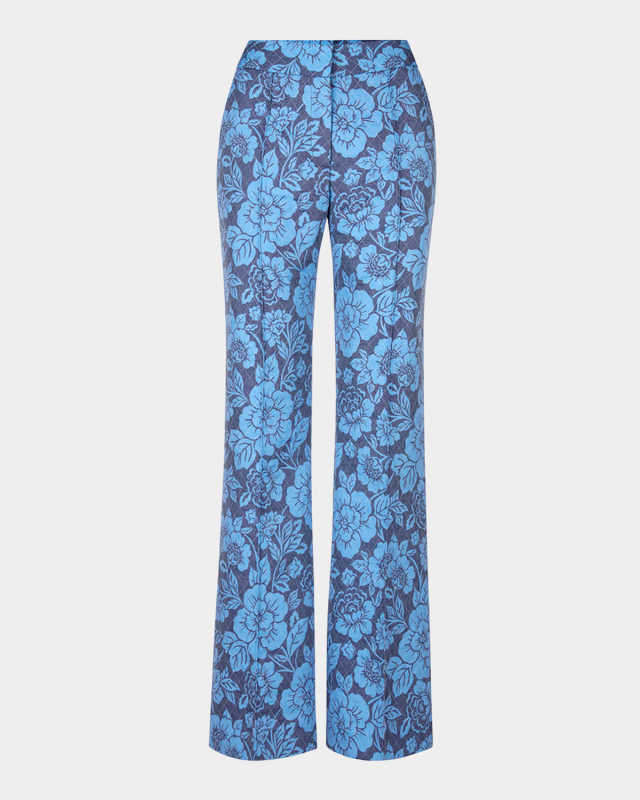 Wide-Leg Pintuck Trousers